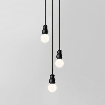 Ball Series Pendant Light 3heads Dia 3.9″ x H 6.81″ / Dia 10cm x H 17.3cm / Black / Suspension Rod Pendant light