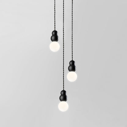 Ball Series Pendant Light 3heads Dia 3.9″ x H 6.81″ / Dia 10cm x H 17.3cm / Black / Hanging Cable Pendant light