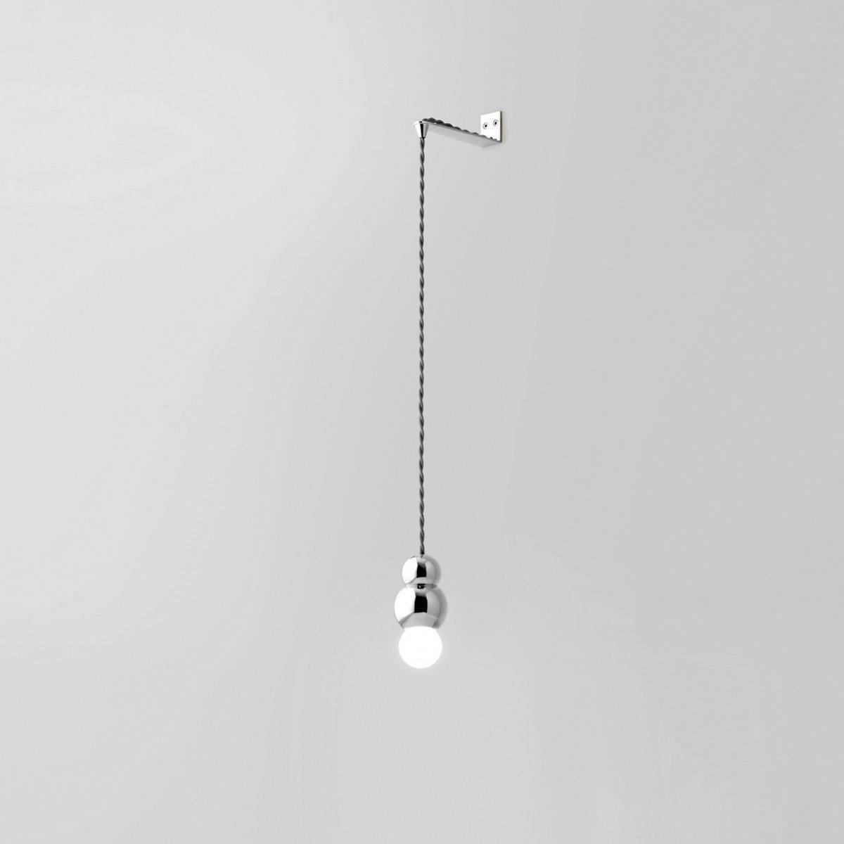 Ball Series Wall Light Dia 3.14″ x H 5.03″ / Dia 8cm x H 12.8cm / Chrome / Hanging Cable Wall lamp