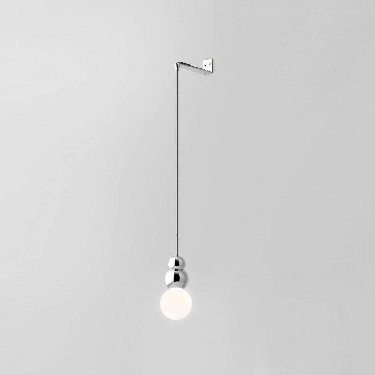 Ball Series Wall Light Dia 3.9″ x H 6.81″ / Dia 10cm x H 17.3cm / Chrome / Suspension Rod Wall lamp