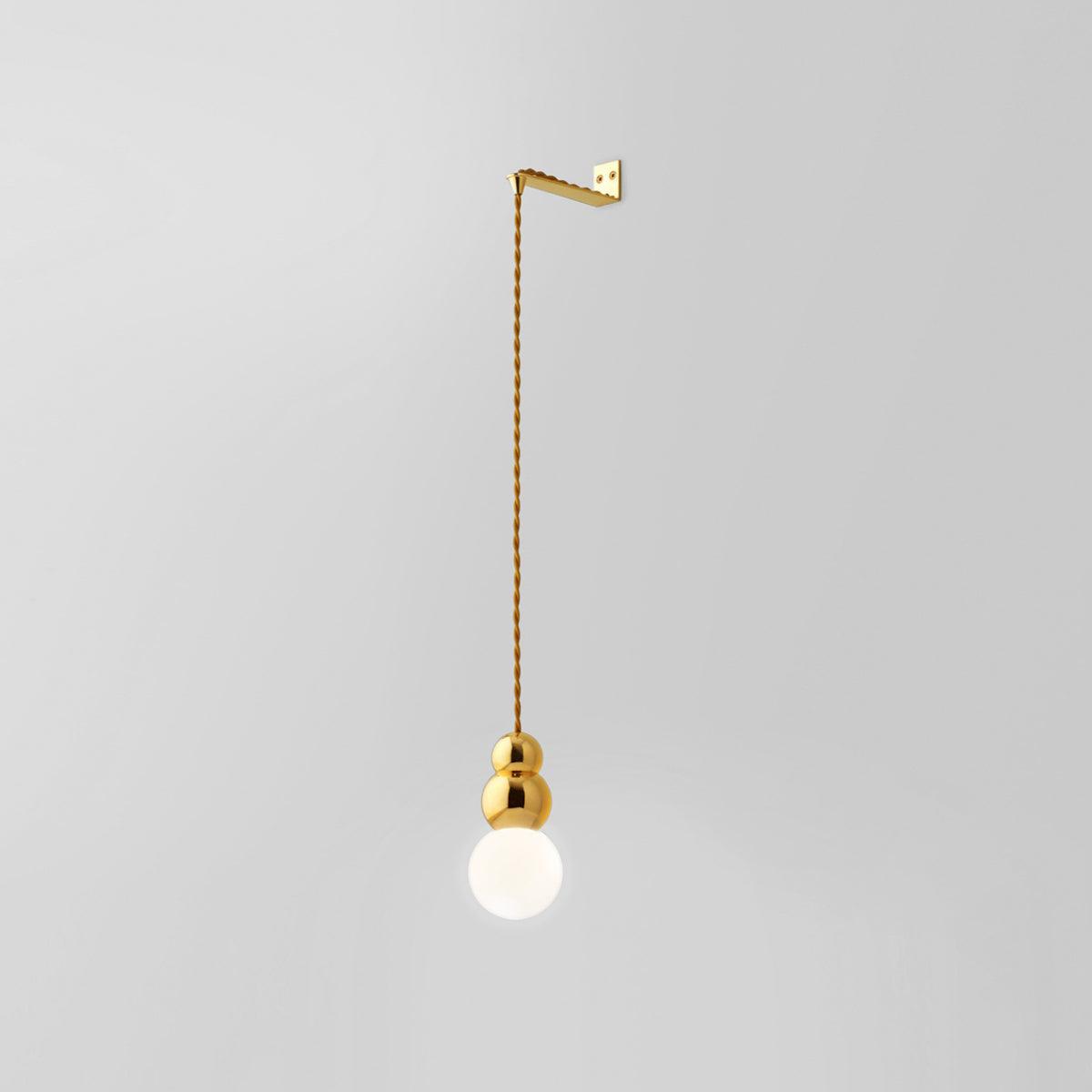 Ball Series Wall Light Dia 3.9″ x H 6.81″ / Dia 10cm x H 17.3cm / Gold / Hanging Cable Wall lamp