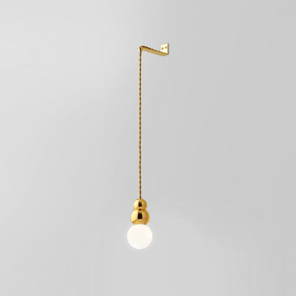 Ball Series Wall Light Dia 3.9″ x H 6.81″ / Dia 10cm x H 17.3cm / Gold / Hanging Cable Wall lamp