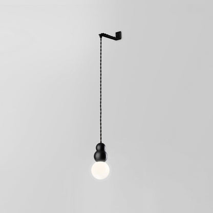 Ball Series Wall Light Dia 3.9″ x H 6.81″ / Dia 10cm x H 17.3cm / Black / Hanging Cable Wall lamp
