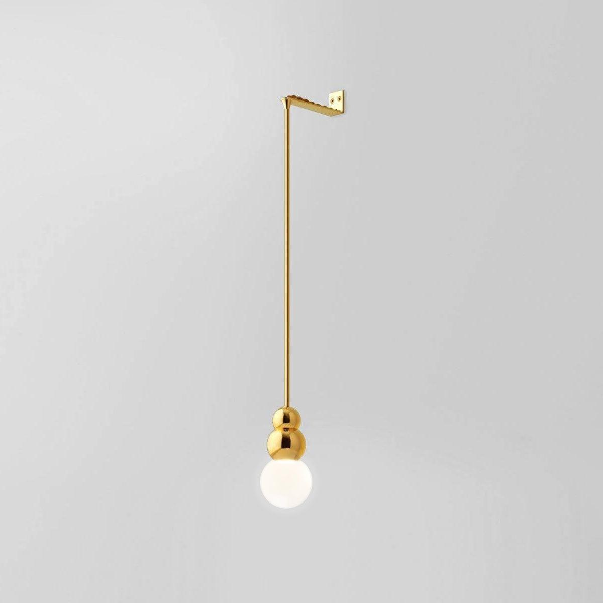 Ball Series Wall Light Dia 3.9″ x H 6.81″ / Dia 10cm x H 17.3cm / Gold / Suspension Rod Wall lamp