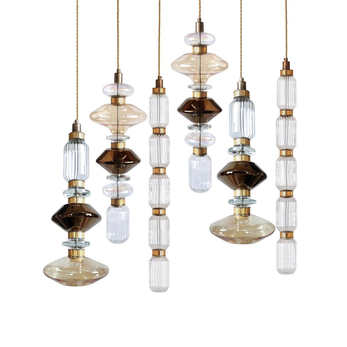Ballet Pendant Lamp 6 heads Model E + Model F + Model G / Warm Light Pendant light