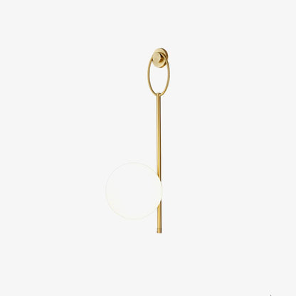 Ballon Brass Wall Lamp Dia 5.9″ x H 19.7″ / Dia 15cm x H 50cm / Brass & White / US Plug Wall lamp