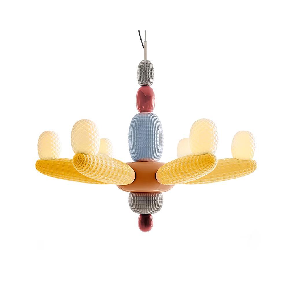 Balloons Chandelier Dia 37.7″ x H 31.4″ / Dia 96cm x H 80cm / Yellow & Colorful / Warm Light Chandelier