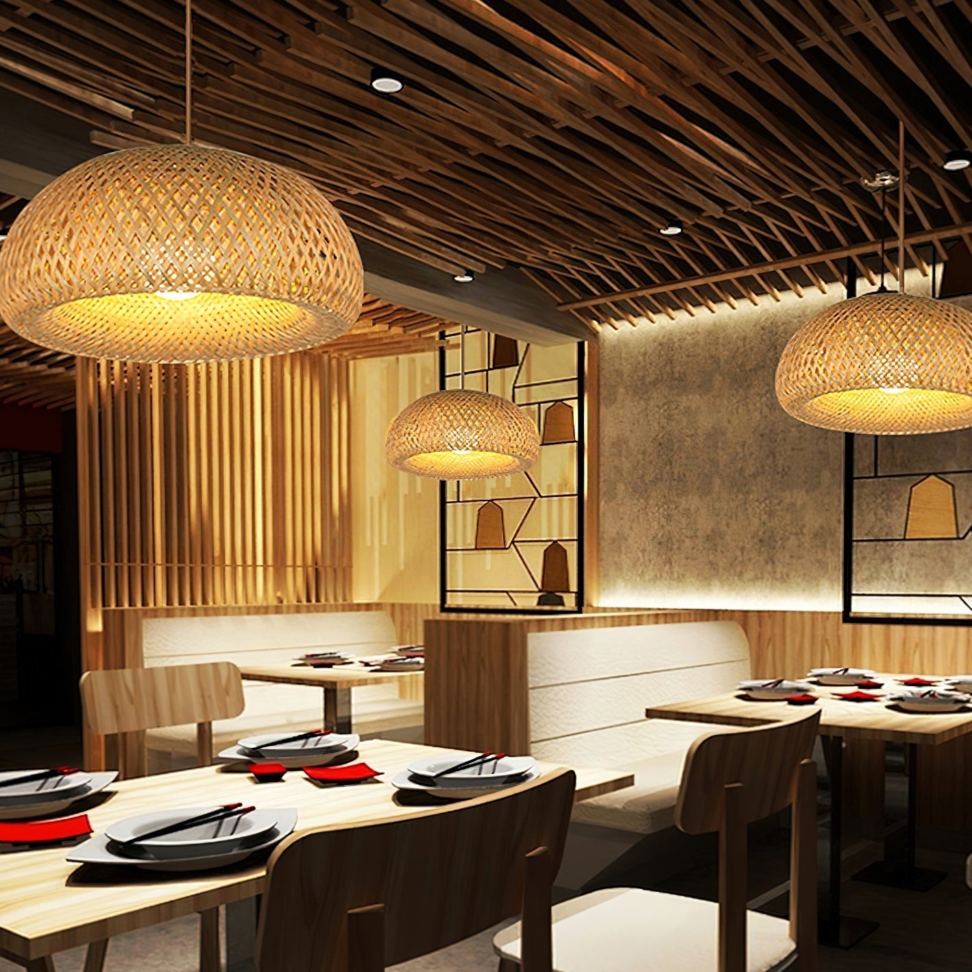 Bamboo Braided Pendant Lamp Pendant light