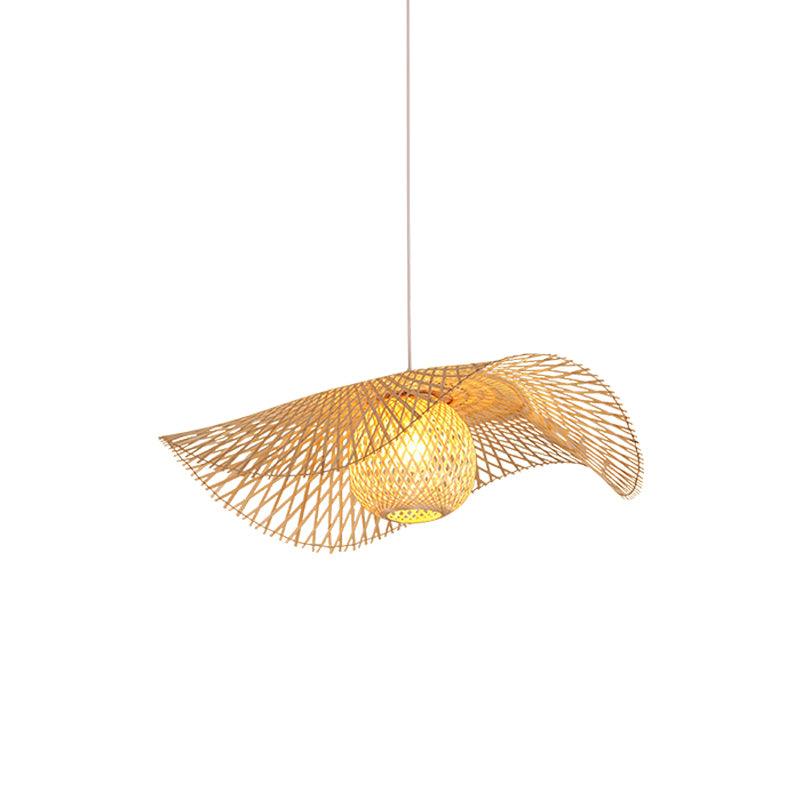 Bamboo Frame Pendant Lamp Dia 21.7″ x H 59.1″ / Dia 55cm x H 150cm / Model B / Nature Bamboo Pendant light