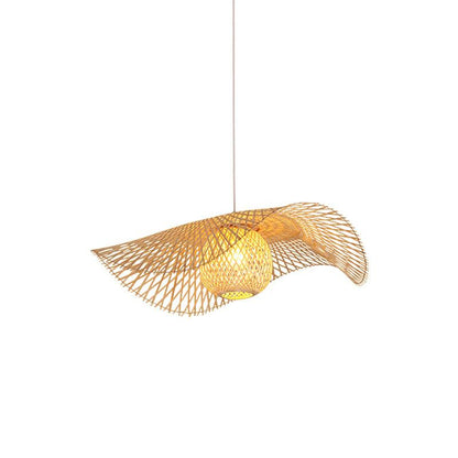 Bamboo Frame Pendant Lamp Dia 21.7″ x H 59.1″ / Dia 55cm x H 150cm / Model B / Nature Bamboo Pendant light