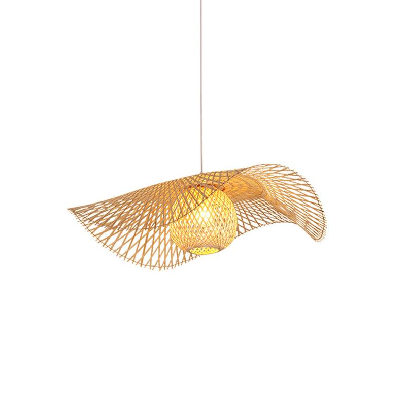 Bamboo Frame Pendant Lamp Dia 29.5″ x H 59.1″ / Dia 75cm x H 150cm / Model B / Nature Bamboo Pendant light