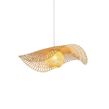 Bamboo Frame Pendant Lamp Dia 29.5″ x H 59.1″ / Dia 75cm x H 150cm / Model B / Nature Bamboo Pendant light