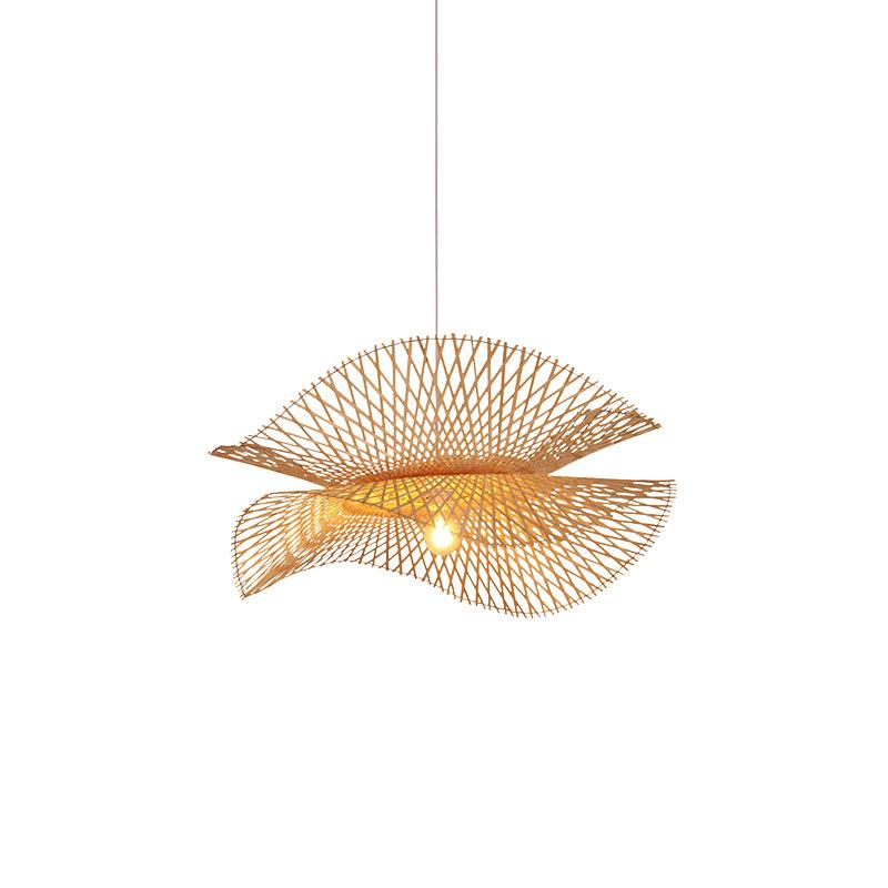 Bamboo Frame Pendant Lamp Dia 17.7″ x H 59.1″ / Dia 45cm x H 150cm / Model C / Nature Bamboo Pendant light