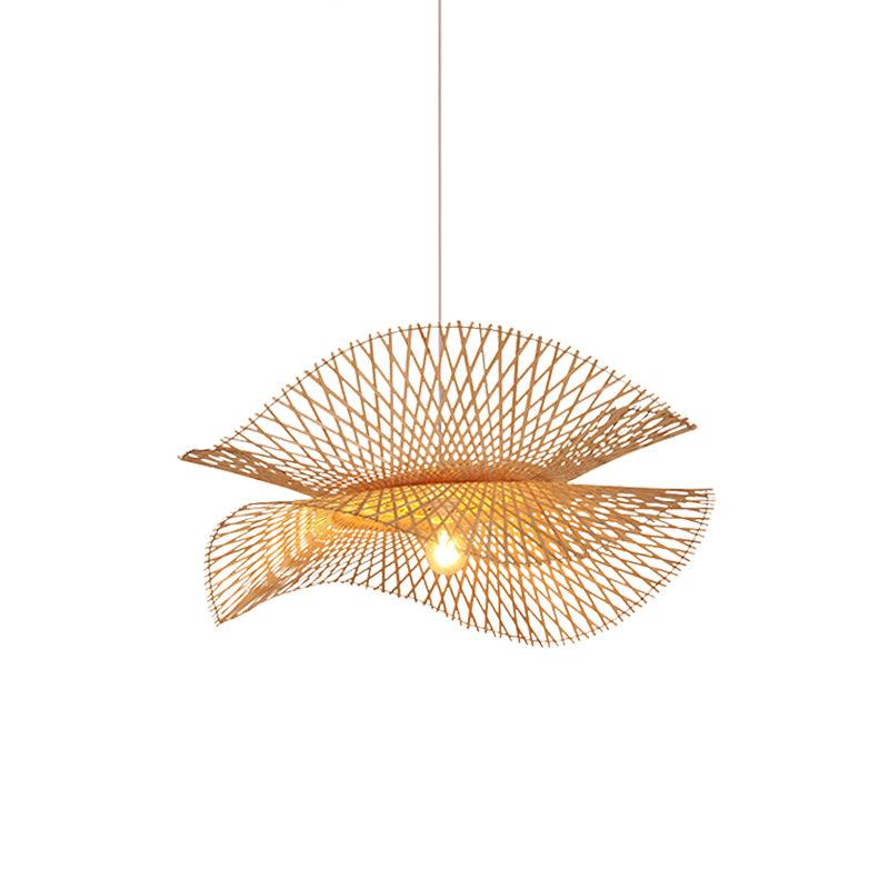 Bamboo Frame Pendant Lamp Dia 21.7″ x H 59.1″ / Dia 55cm x H 150cm / Model C / Nature Bamboo Pendant light