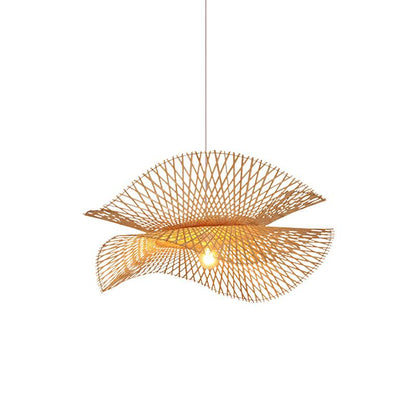 Bamboo Frame Pendant Lamp Dia 21.7″ x H 59.1″ / Dia 55cm x H 150cm / Model C / Nature Bamboo Pendant light