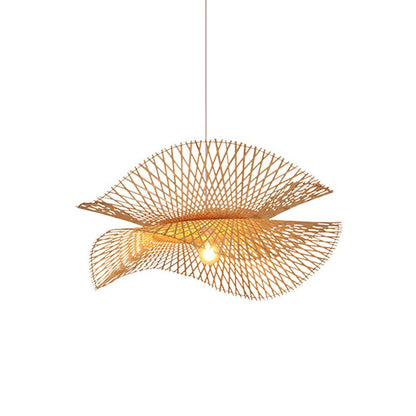 Bamboo Frame Pendant Lamp Dia 29.5″ x H 59.1″ / Dia 75cm x H 150cm / Model C / Nature Bamboo Pendant light