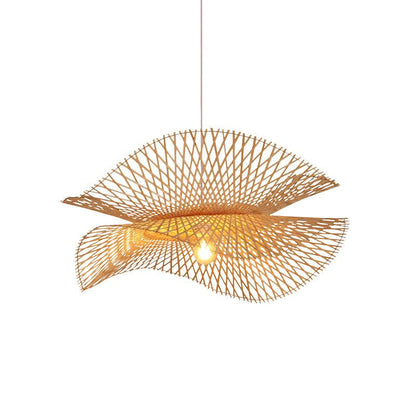 Bamboo Frame Pendant Lamp Dia 33.5″ x H 59.1″ / Dia 85cm x H 150cm / Model C / Nature Bamboo Pendant light