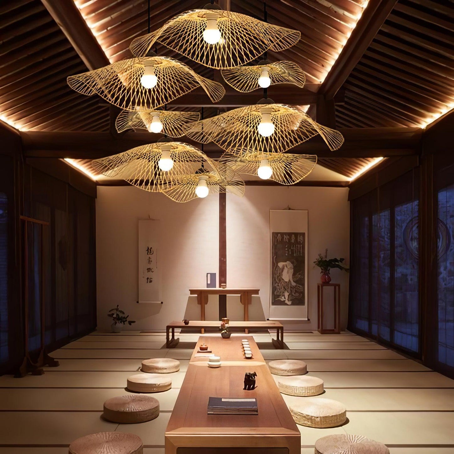 Bamboo Frame Pendant Lamp Pendant light