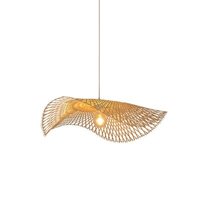 Bamboo Frame Pendant Lamp Dia 25.6″ x H 59.1″ / Dia 65cm x H 150cm / Model A / Nature Bamboo Pendant light
