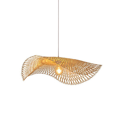 Bamboo Frame Pendant Lamp Dia 21.7″ x H 59.1″ / Dia 55cm x H 150cm / Model A / Nature Bamboo Pendant light