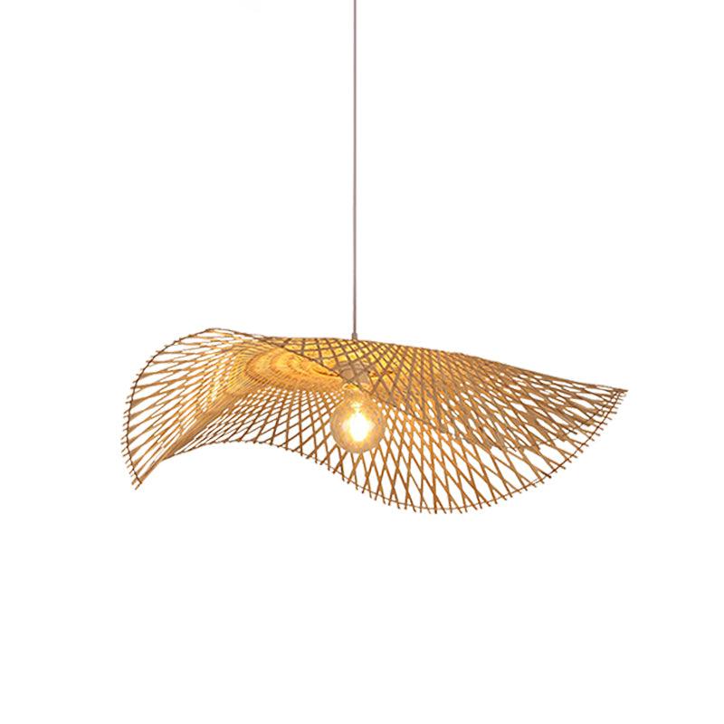 Bamboo Frame Pendant Lamp Dia 33.5″ x H 59.1″ / Dia 85cm x H 150cm / Model A / Nature Bamboo Pendant light