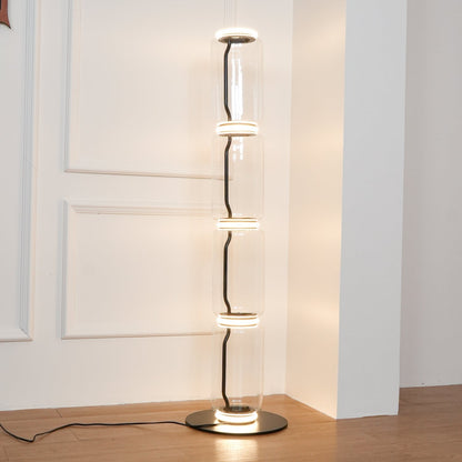 Bamboo Glass Floor Lamp Floor lamp