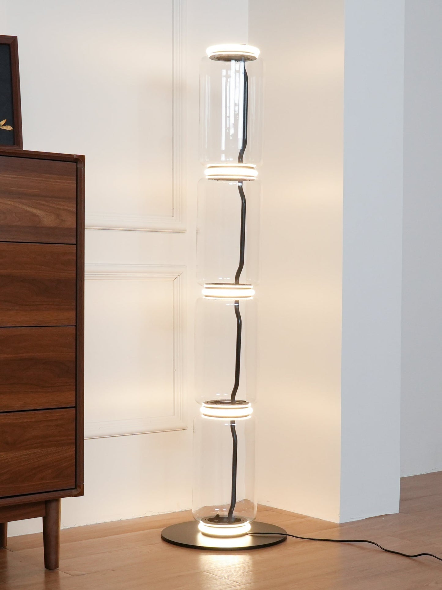 Bamboo Glass Floor Lamp Floor lamp