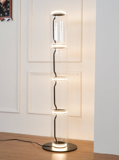 Bamboo Glass Floor Lamp Floor lamp
