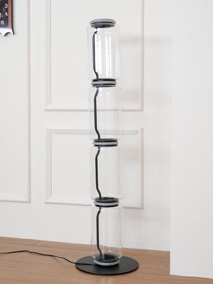 Bamboo Glass Floor Lamp Floor lamp