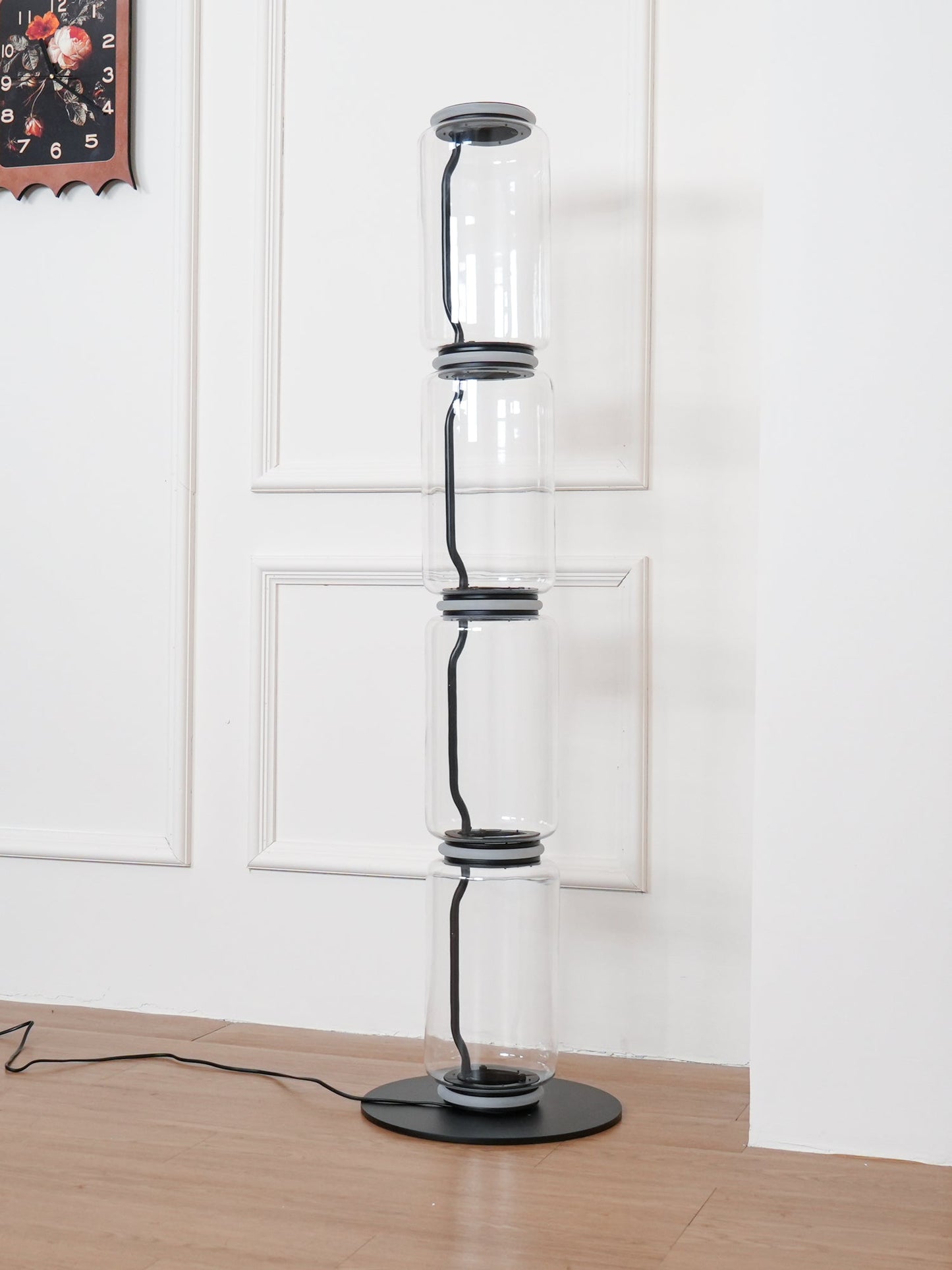 Bamboo Glass Floor Lamp Floor lamp