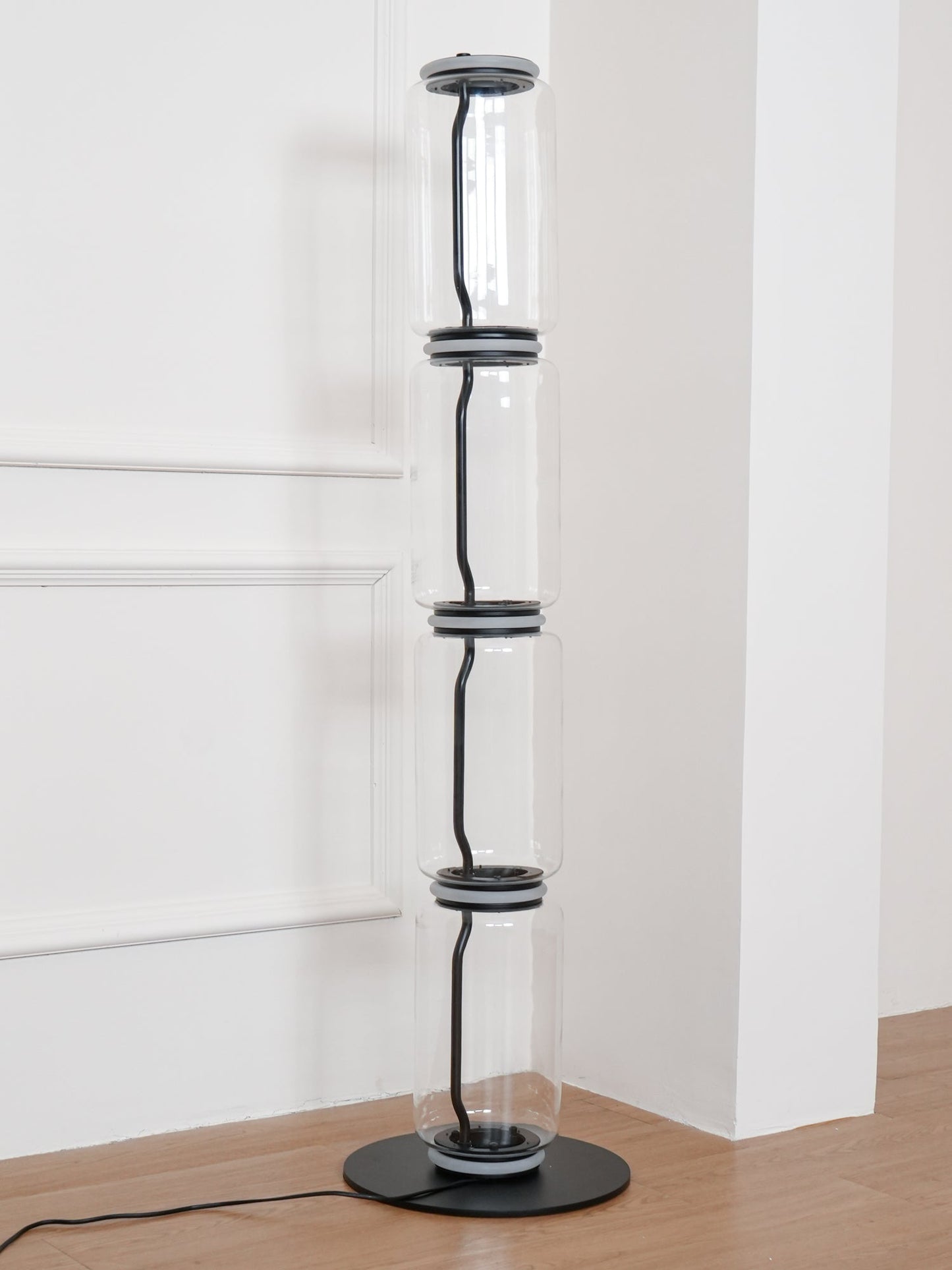 Bamboo Glass Floor Lamp Floor lamp