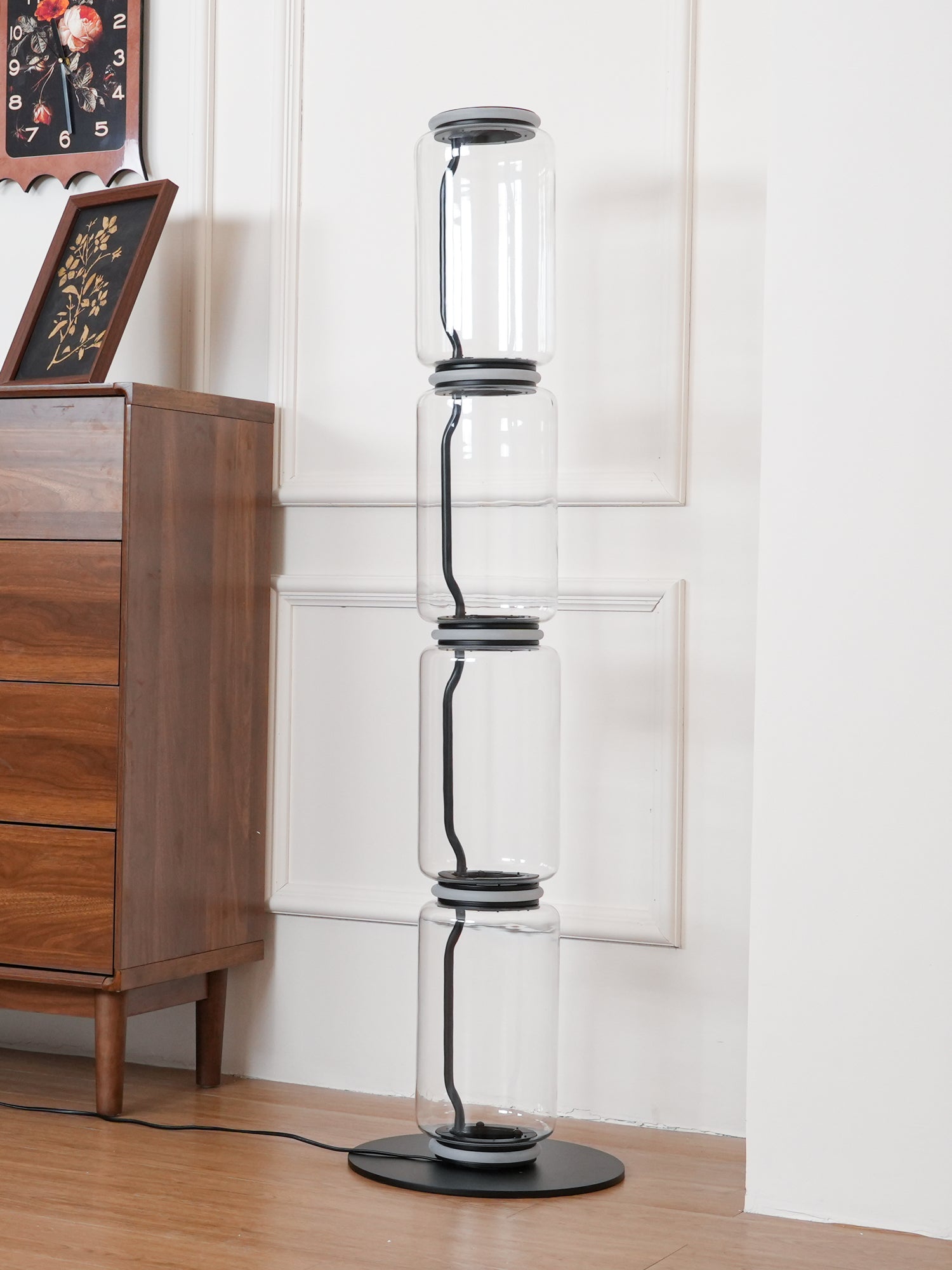 Bamboo Glass Floor Lamp Floor lamp