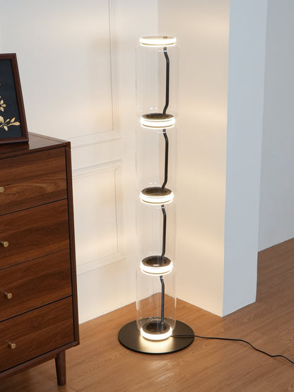 Bamboo Glass Floor Lamp Floor lamp
