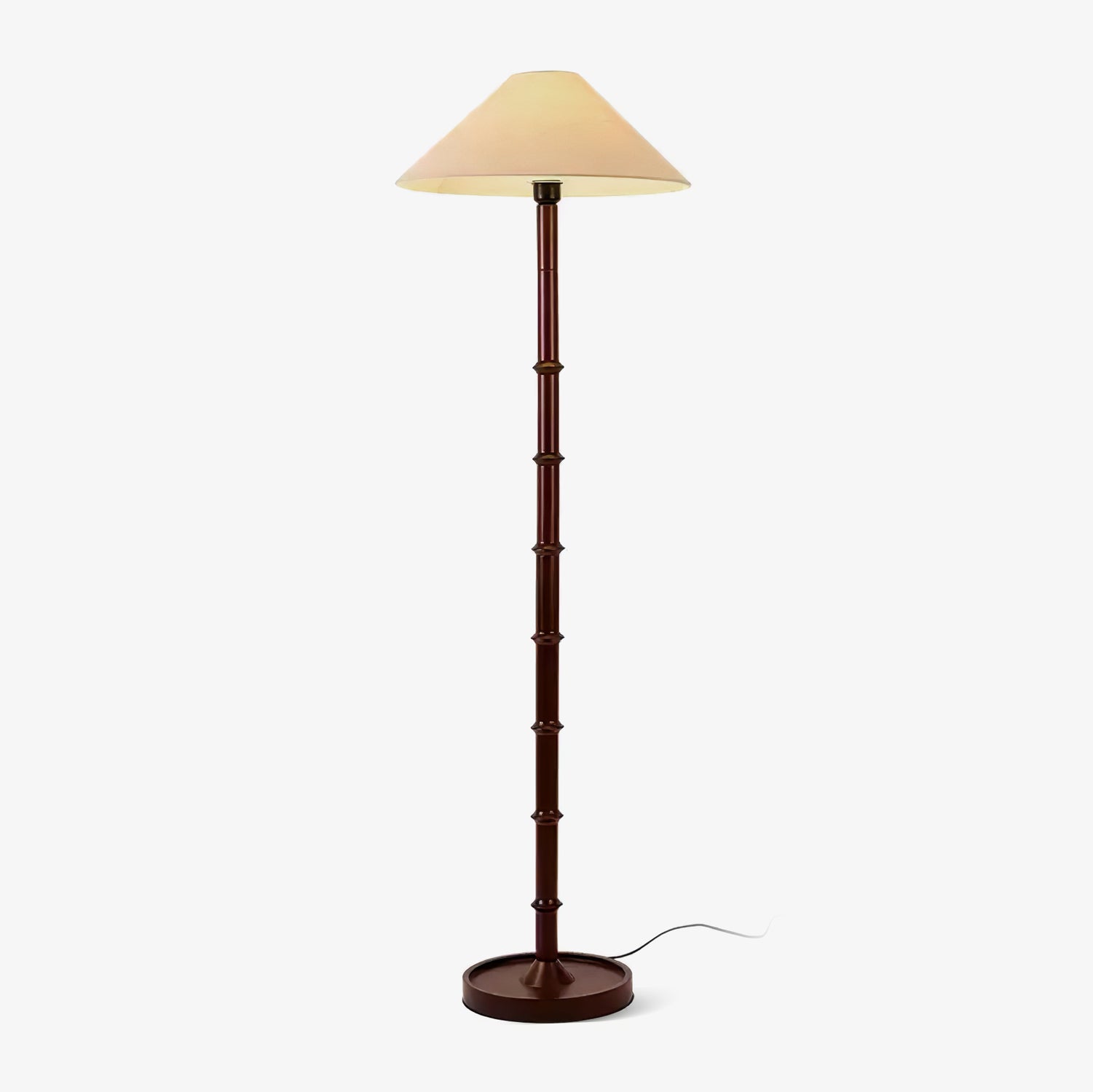 Bamboo Knot Floor Lamp ? 19.7″ x H 65″ / Walnut Color / US Plug Floor lamp