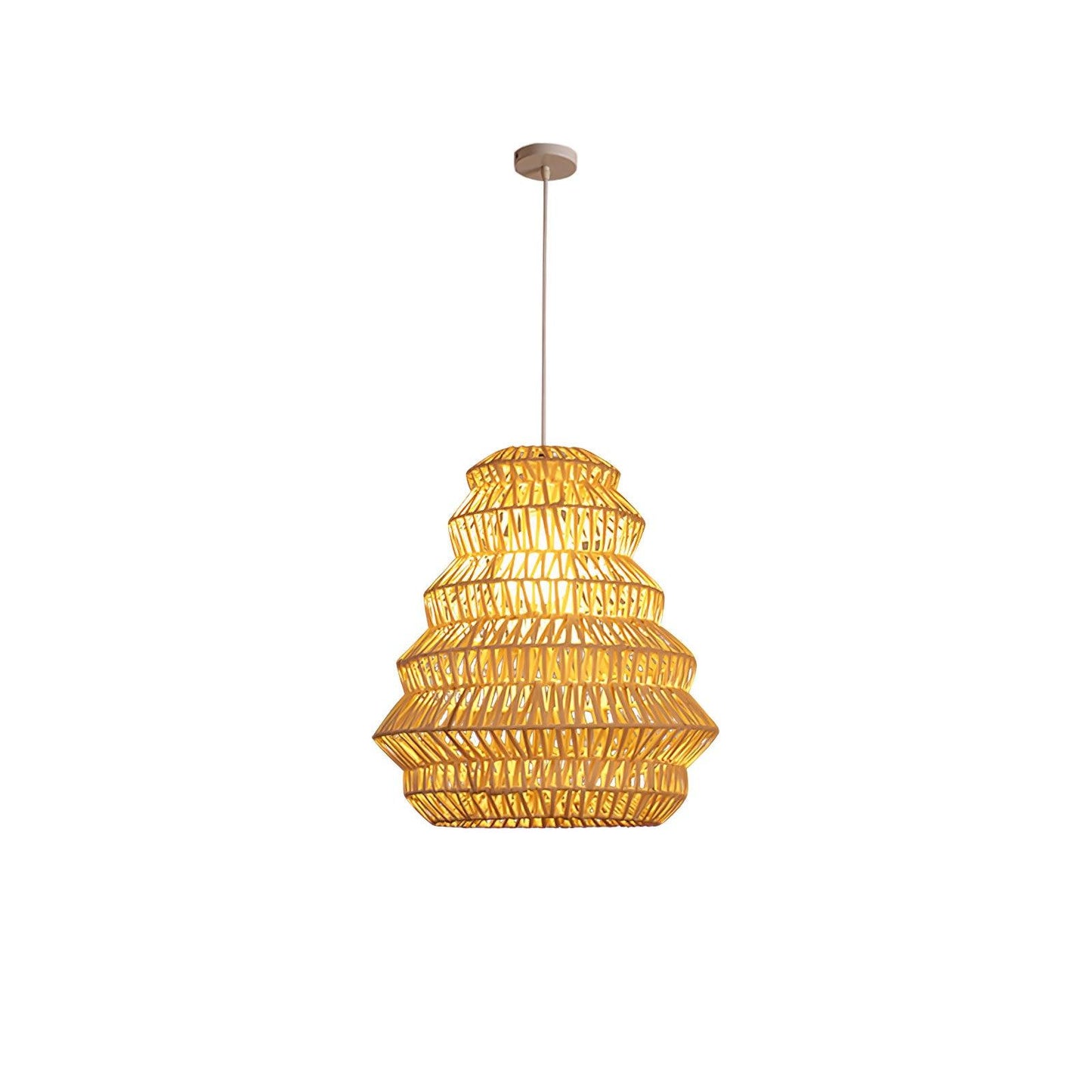 Bamboo Spiral Pendant Lamp Dia 13.4″ x H 14″ / Dia 34cm x H 38cm / Natural bamboo Pendant light