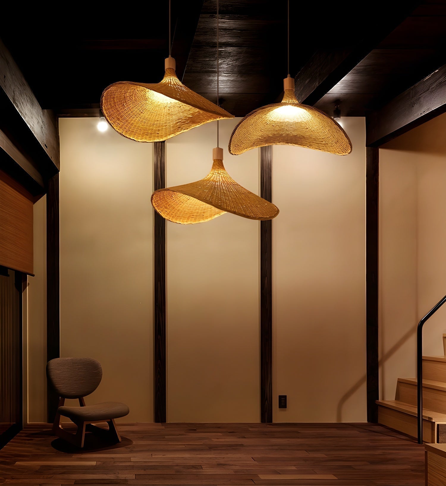 Rattan Weave Hat Pendant Light pendant Lamp