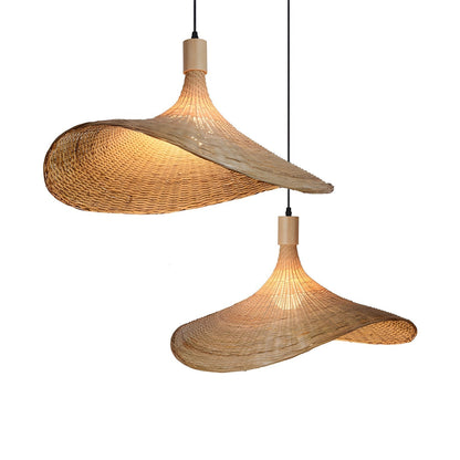 Rattan Weave Hat Pendant Light pendant Lamp