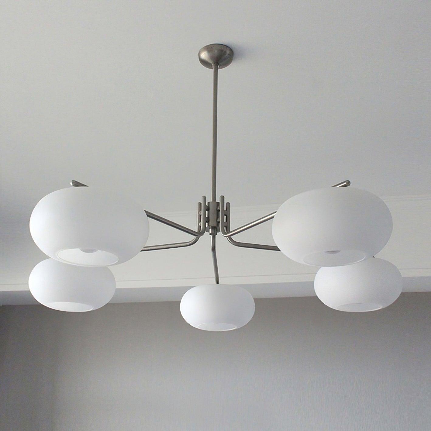 Barndon Chandelier Dia 39.4″ x H 11.4″ / Dia 100cm x H 29cm / Sand Nickel Chandelier