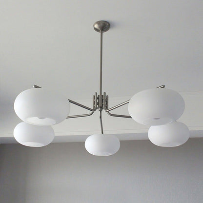 Barndon Chandelier Dia 39.4″ x H 11.4″ / Dia 100cm x H 29cm / Sand Nickel Chandelier