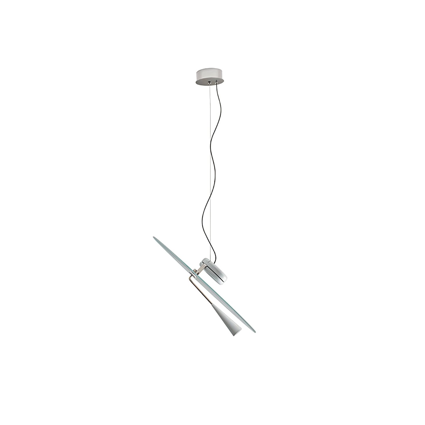 Bascula Pendant Lamp Dia 19.7″ x H 7.1″ / Dia 50cm x H 18cm / White / Warm Light Pendant light