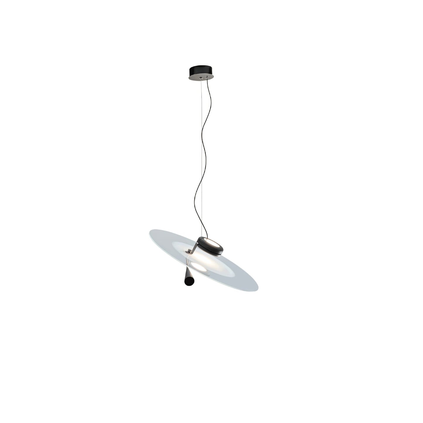 Bascula Pendant Lamp Dia 19.7″ x H 7.1″ / Dia 50cm x H 18cm / Black / Warm Light Pendant light