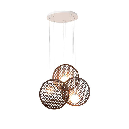 Bee Plate Chandelier ? 27.6″ x H 23.6’’ / Dia 70cm x H 60cm / Walnut Color / Warm Light Chandelier
