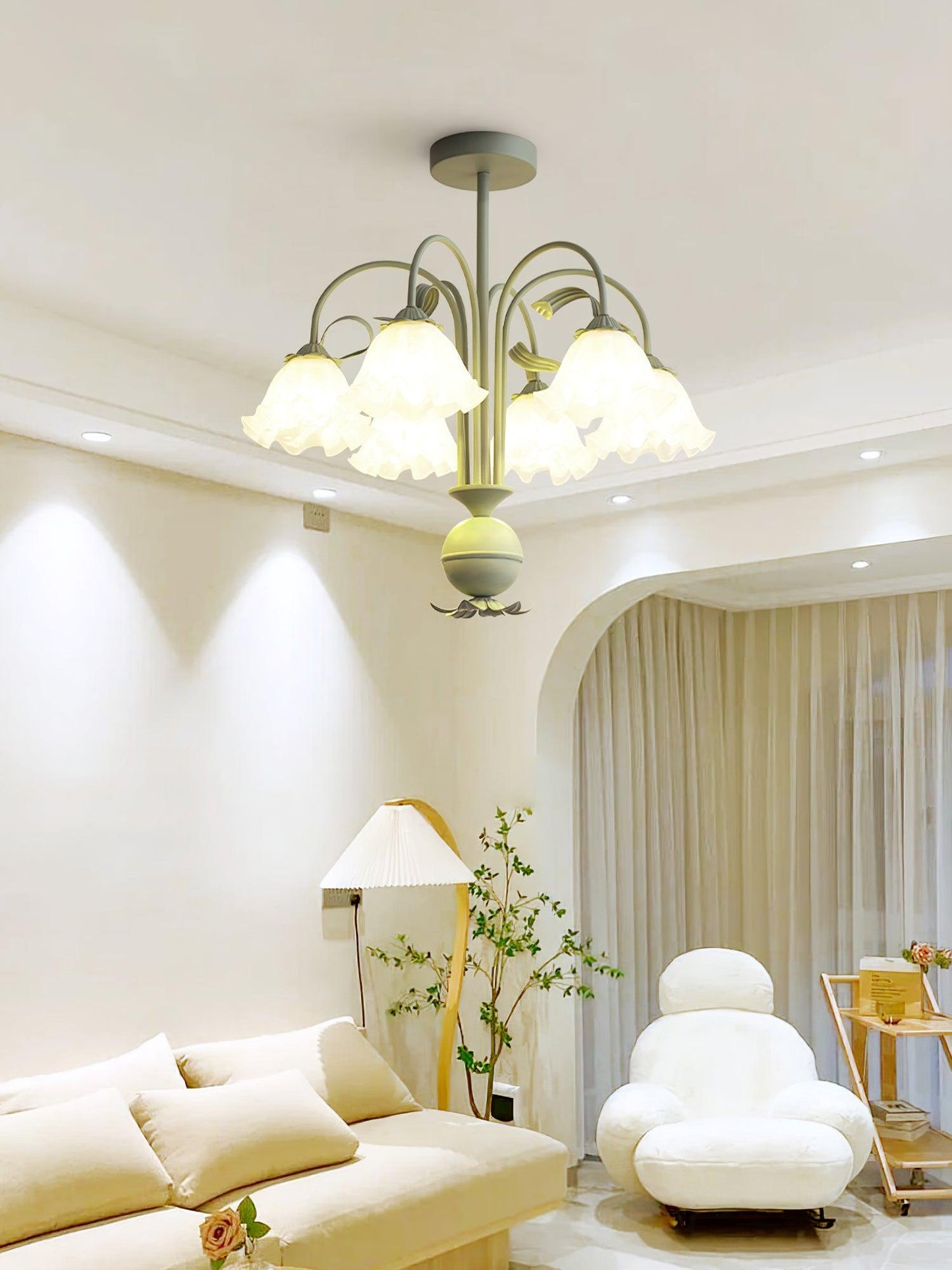 Bell Orchid Chandelier Chandelier