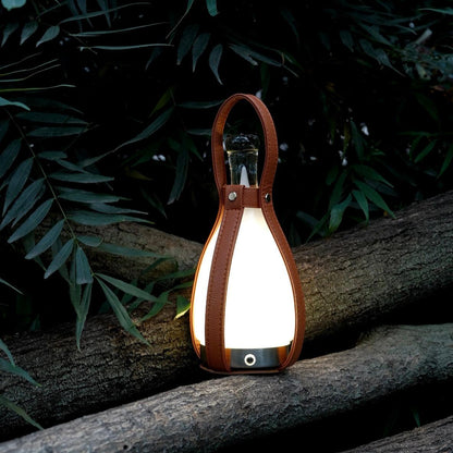Bell Portable Built-in Battery Table Lamp ? 4.3″ x H 11.8″/ Dia 11cm x H 30cm / Brown & White / Touch Table lamp