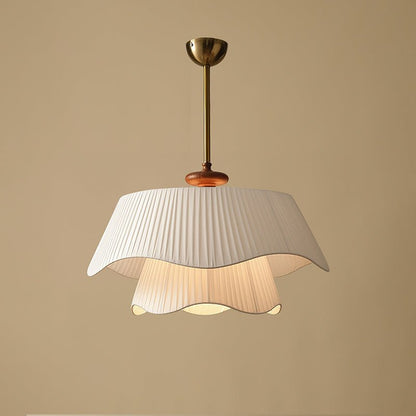 Bellevue Pendant Lamp Dia 19.7″ x H 13.8″ / Dia 50cm x H 35cm / Gold & White Pendant light