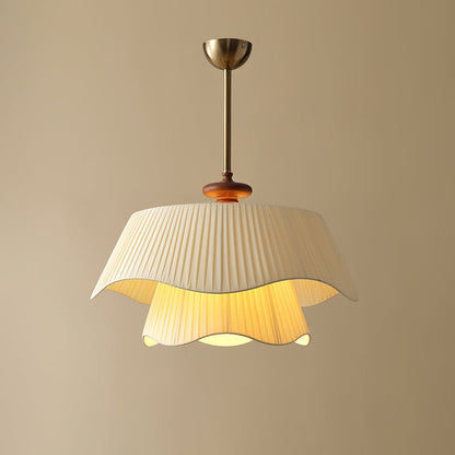 Bellevue Pendant Lamp Dia 19.7″ x H 13.8″ / Dia 50cm x H 35cm / Gold & Beige Pendant light