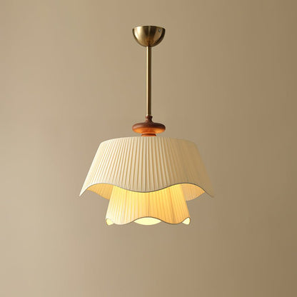 Bellevue Pendant Lamp Dia 9.8″ x H 13.4″ / Dia 25cm x H 34cm / Gold & Beige Pendant light