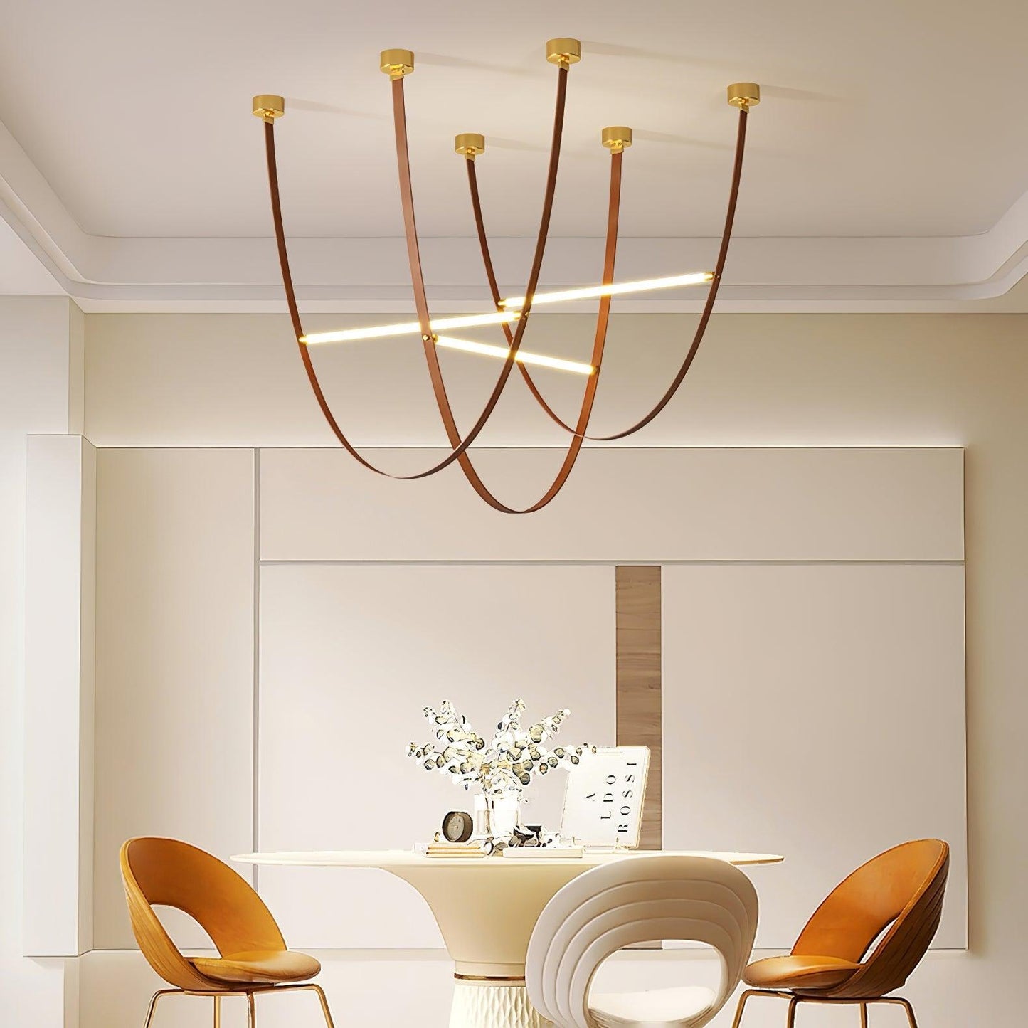 Straight Belt Pendant Lamp Chandelier