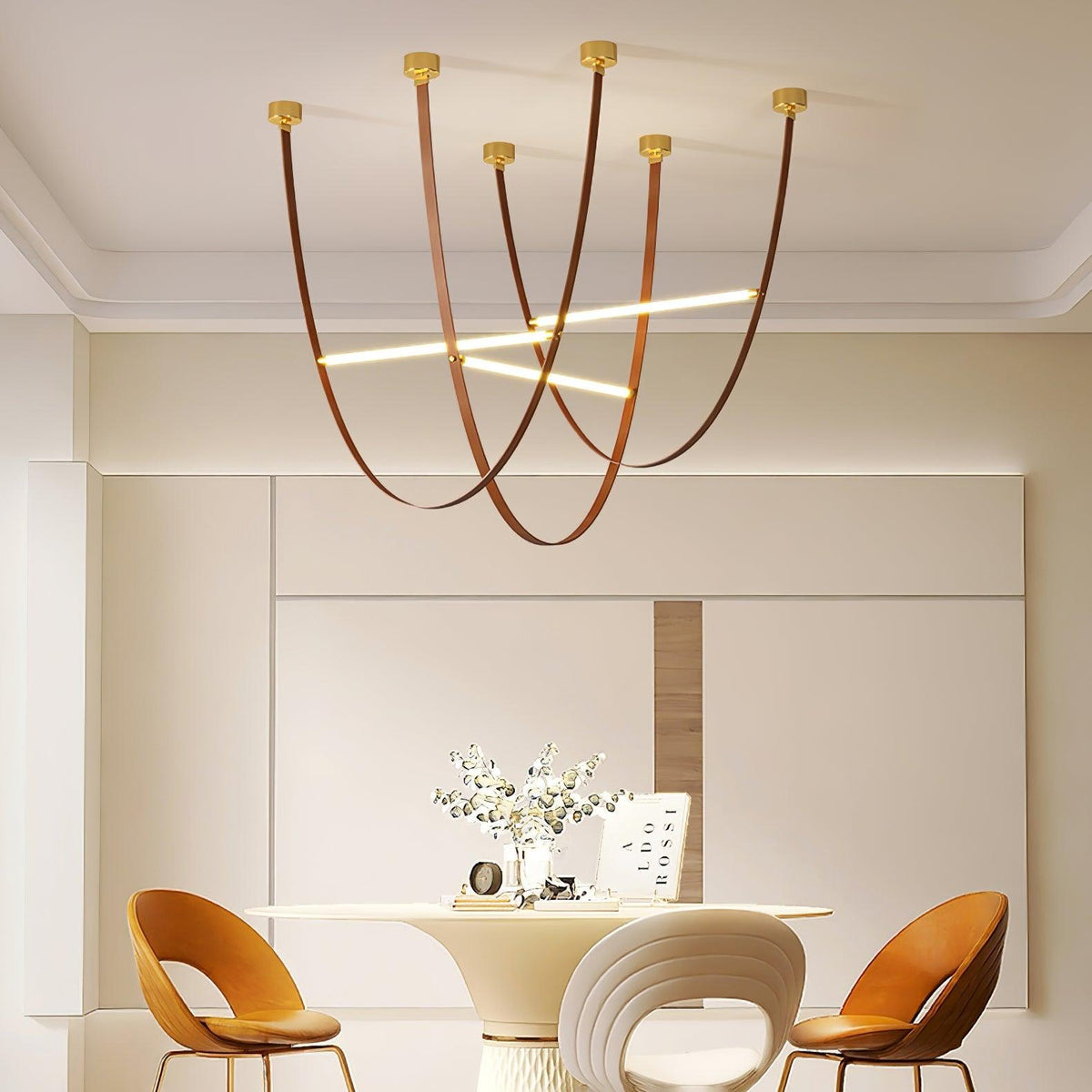 Straight Belt Pendant Lamp Chandelier