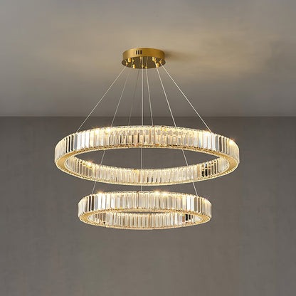Bertolda Chandeliers 2 Tiers Dia 60 + 80cm / Gold / Three-Color Changing Light Chandelier
